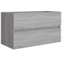 Set de muebles de baño 2 pzas madera contrachapada gris sonoma