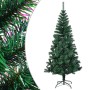 Árbol de Navidad artificial puntas iridiscentes PVC verde 120cm