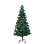 Árbol de Navidad artificial puntas iridiscentes PVC verde 120cm