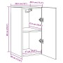 Mueble para TV madera contrachapada roble ahumado 30,5x30x60 cm