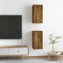 Muebles para TV 2 uds madera roble ahumado 30,5x30x60 cm