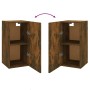 Muebles para TV 2 uds madera roble ahumado 30,5x30x60 cm