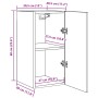 Muebles para TV 2 uds madera roble ahumado 30,5x30x60 cm