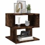 Mesa auxiliar madera contrachapada roble ahumado 40x40x40 cm