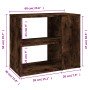 Armario auxiliar madera contrachapada roble ahumado 60x30x50 cm
