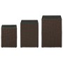 3 Stück Beistelltisch Glasoberfläche synthetisches Rattan braun von vidaXL, Seitentische - Ref: Foro24-316380, Preis: 85,21 €...