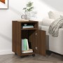 Armario auxiliar con ruedas contrachapado roble 33x38x60 cm