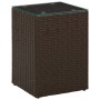 3 Stück Beistelltisch Glasoberfläche synthetisches Rattan braun von vidaXL, Seitentische - Ref: Foro24-316380, Preis: 85,21 €...