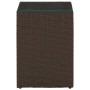 3 Stück Beistelltisch Glasoberfläche synthetisches Rattan braun von vidaXL, Seitentische - Ref: Foro24-316380, Preis: 85,21 €...