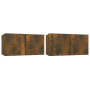 Muebles para TV colgantes 2 uds roble ahumado 60x30x30 cm en Muebles TV | Comprar online en Foro24