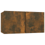 Muebles para TV colgantes 3 uds roble ahumado 60x30x30 cm