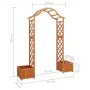 Garden pergola with solid fir wood planter by vidaXL, Pergolas, arches and garden trellises - Ref: Foro24-316388, Price: 159,...