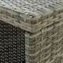 Set de bar para jardín 5 piezas y cojines ratán sintético gris