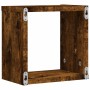 Estanterías de pared 4 pcs Marrón 26 x 15 x 26 cm