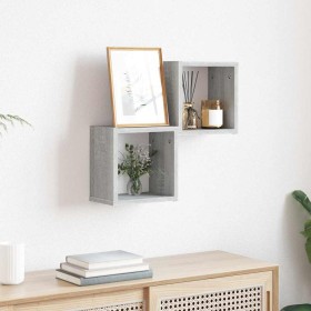 Estanterías de pared 2 pcs Gris 26 x 15 x 26 cm
