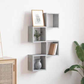 Estanterías de pared 4 pcs Gris 26 x 15 x 26 cm