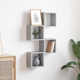 Estanterías de pared 4 pcs Gris 26 x 15 x 26 cm