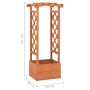 Trellis planter with fir wood arch 49x39x117 cm by vidaXL, Pots and planters - Ref: Foro24-316391, Price: 58,00 €, Discount: %