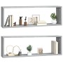 Estante cúbico de pared 2 uds madera gris Sonoma 80x15x26,5cm