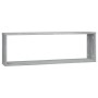 Estante cúbico de pared 2 uds madera gris Sonoma 80x15x26,5cm