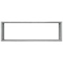 Estante cúbico de pared 2 uds madera gris Sonoma 80x15x26,5cm