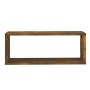 Estantes cúbicos de pared 2 uds madera roble ahumado 60x15x23cm