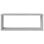 Estantes cúbicos de pared 4 uds madera gris Sonoma 60x15x23 cm