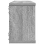 Estantes cúbicos de pared 4 uds madera gris Sonoma 60x15x23 cm