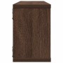 Estantes cúbicos de pared 4 uds madera roble marrón 60x15x23 cm