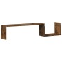 Estantes de pared 2 uds contrachapado roble ahumado 100x15x20cm