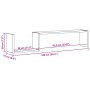Estantes de pared 2 uds contrachapado roble ahumado 100x15x20cm
