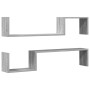 Estantes de pared 2 uds madera gris Sonoma 100x15x20 cm