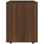 Armario con ruedas madera contrachapada roble marrón 60x53x72cm