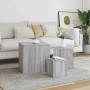 Mesitas auxiliares 3 piezas madera contrachapada gris Sonoma