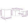 Mesitas auxiliares 3 piezas madera contrachapada gris Sonoma