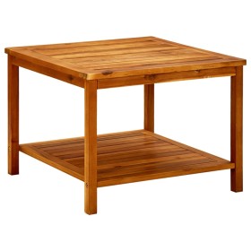 Mesa de centro de madera maciza de acacia 60x60x45 cm