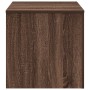 Mesitas auxiliares 3 piezas madera contrachapada marrón roble