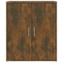 Mueble zapatero madera contrachapada roble ahumado 60x35x70 cm
