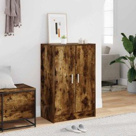 Mueble zapatero madera contrachapada roble ahumado 60x35x92 cm Mueble zapatero madera contrachapada roble ahumado 60x35x92 cm