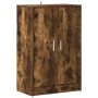 Mueble zapatero madera contrachapada roble ahumado 60x35x92 cm