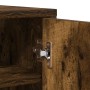 Mueble zapatero madera contrachapada roble ahumado 60x35x92 cm