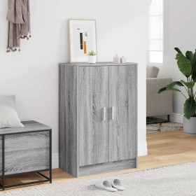 Zapatero de madera contrachapada gris Sonoma 60x35x92 cm Zapatero de madera contrachapada gris Sonoma 60x35x92 cm