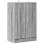 Zapatero de madera contrachapada gris Sonoma 60x35x92 cm