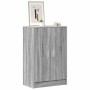 Zapatero de madera contrachapada gris Sonoma 60x35x92 cm