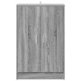 Zapatero de madera contrachapada gris Sonoma 60x35x92 cm