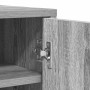 Zapatero de madera contrachapada gris Sonoma 60x35x92 cm