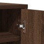 Mueble zapatero madera contrachapada roble marrón 60x35x92 cm