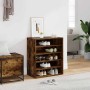 Mueble zapatero madera contrachapada roble ahumado 60x35x70 cm