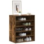 Zapatero de madera contrachapada gris Sonoma 60x35x70 cm