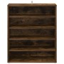 Zapatero de madera contrachapada gris Sonoma 60x35x70 cm